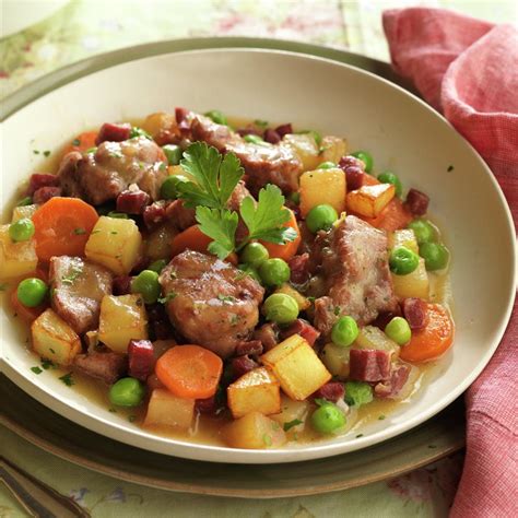 Cordero guisado con verduras