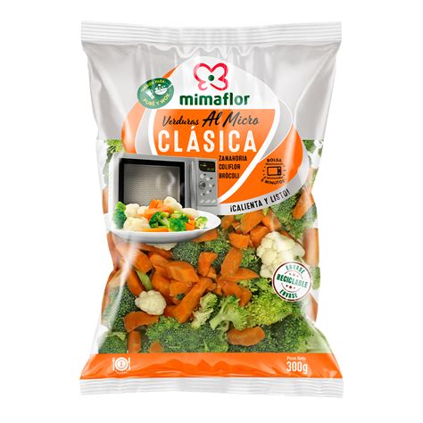 Bolsa de cocción para microondas con verduras