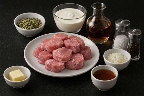 Ingredientes para solomillo a la pimienta