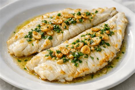Pescadilla a la plancha con ajos laminados