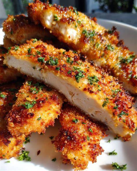 Pechugas de pollo cortadas en tiras