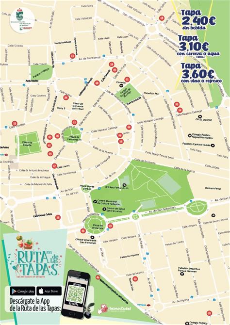 Mapa de los establecimientos participantes en la ruta de la empanadilla