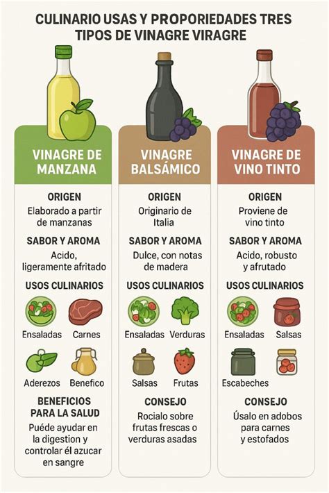 Variedad de usos del vinagre en la cocina
