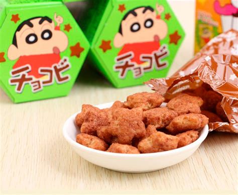 Embalaje característico de las galletas Chocobi de Shin Chan