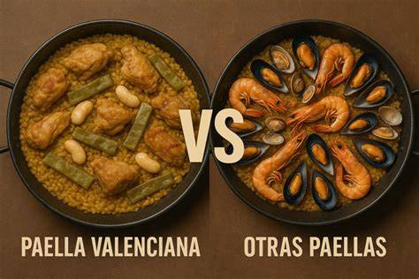 Comparativa paella valenciana y paella mixta