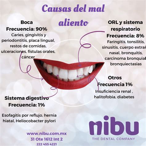 Esquema de las causas del mal aliento