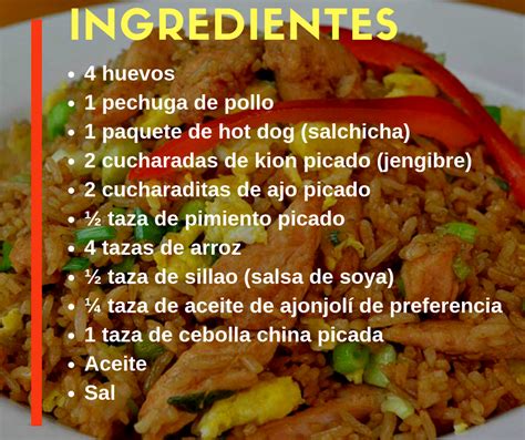 Ingredientes frescos para preparar arroz chaufa