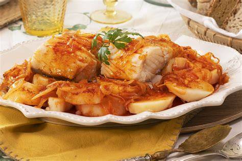 Bacalao a la gallega en plato