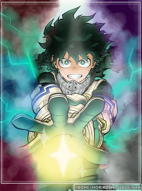 Izuku Midoriya utilizando el One For All y sufriendo las consecuencias físicas