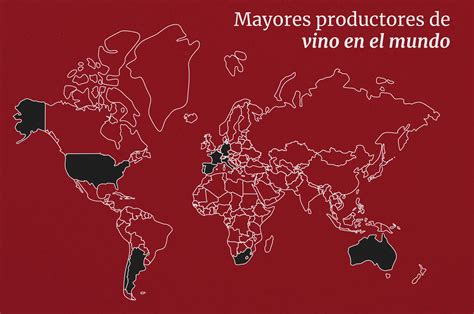 Mapa de las principales regiones productoras de vino rosado en el mundo