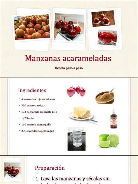 Ingredientes básicos para manzanas acarameladas