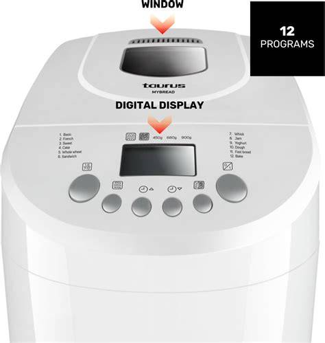 Panel de control de la panificadora Brotilde Family con pantalla LCD