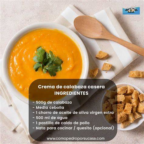 Ingredientes principales para la crema de calabaza