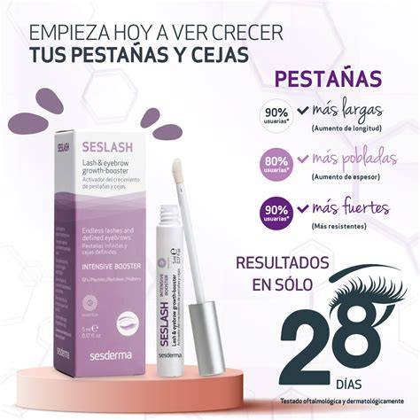 Esquema de aplicación de Sesderma Seslash en pestañas y cejas