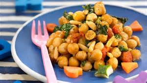 Salteado con germinados de garbanzos