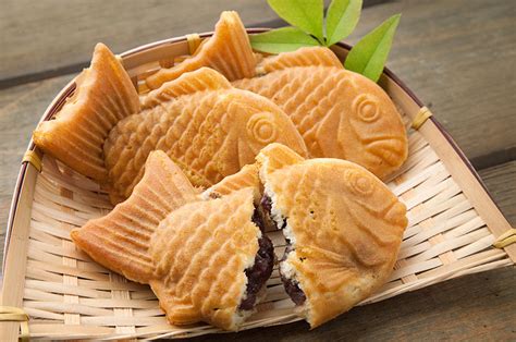 Taiyaki japonés con diferentes rellenos