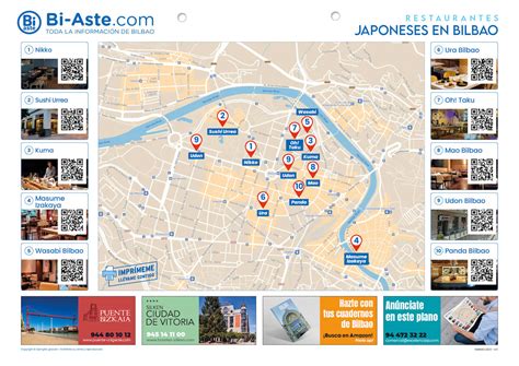 Mapa de los restaurantes japoneses en Córdoba