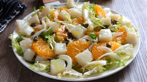 Tabla de combinaciones para la ensalada de bacalao con naranja