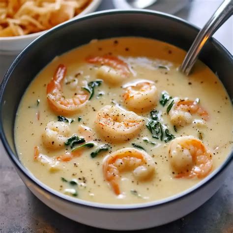 Sopa de camarones cremosa