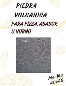 Piedra volcánica calentándose en el horno