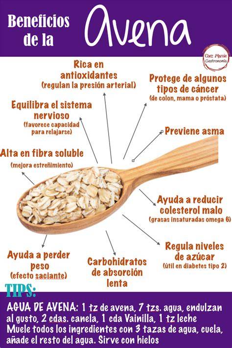 Infografía: beneficios de la avena en la dieta