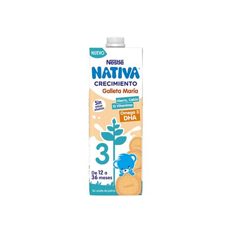 Tabla nutricional de Leche Nestlé Crecimiento Galleta