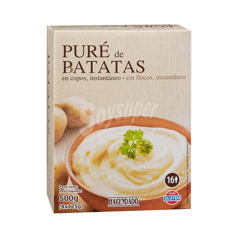 Puré de patatas de sobre en su envase