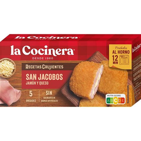 Envase de San Jacobos de jamón y queso La Cocinera
