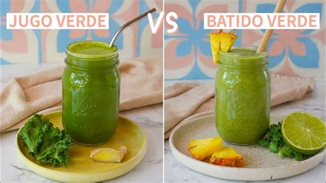 Diferencias entre jugo verde y batido verde