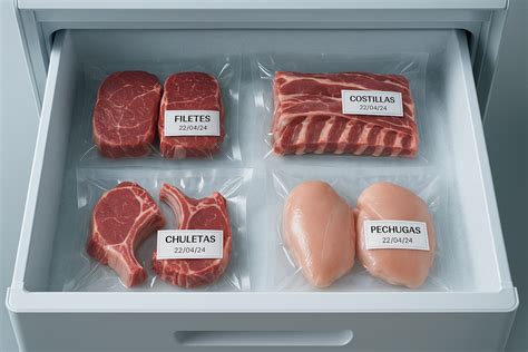 Tipos de envases para congelar carne