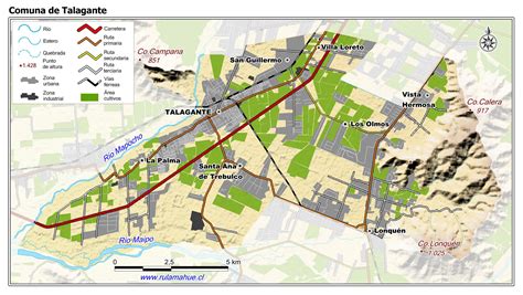 Mapa de Talagante, Chile