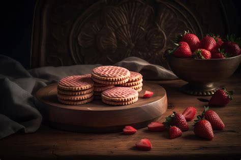 Galletas de tarta de fresa
