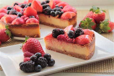 Tarta de queso con frutas