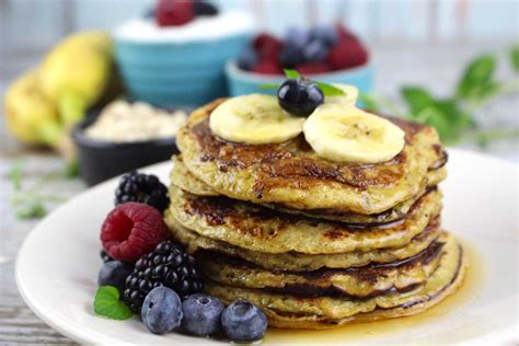Tortitas de avena y plátano sin harina