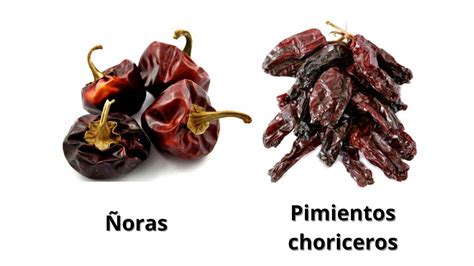 Comparación visual entre el pimiento choricero y la ñora