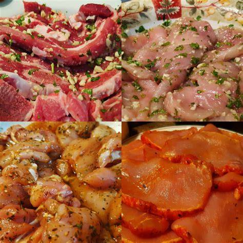 Especias variadas para adobar carne