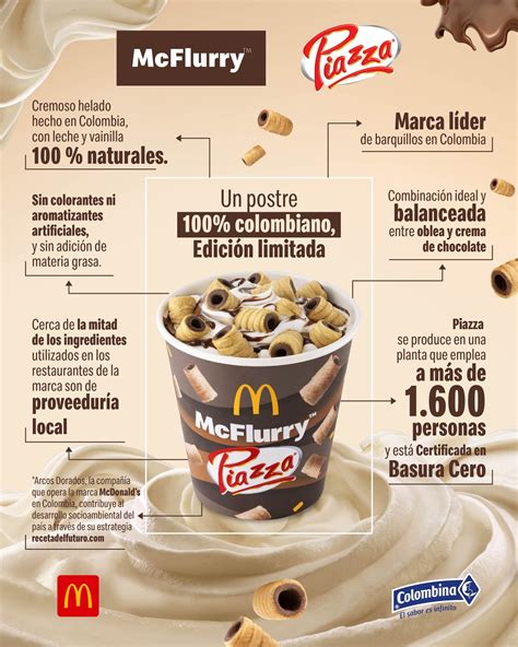 Etiqueta nutricional de un McFlurry de McDonald's