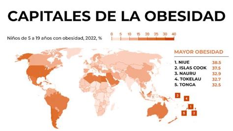 Mapa de incidencia de obesidad infantil global