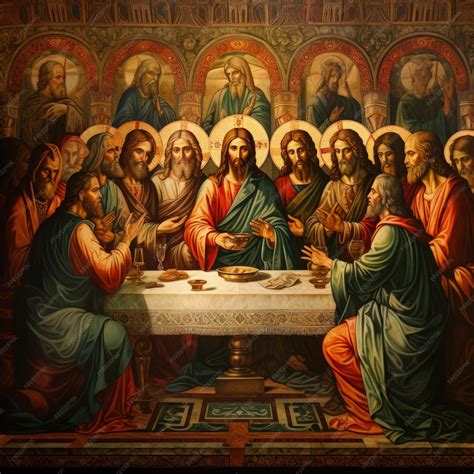 Representación de la Última Cena, haciendo referencia a su origen en el Séder de Pésaj