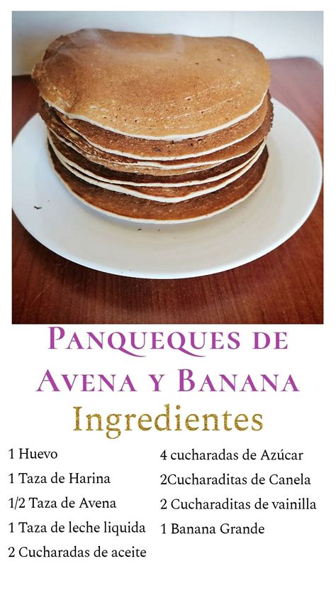 Tabla comparativa de ingredientes y beneficios de panqueques de banana, almendras y avena
