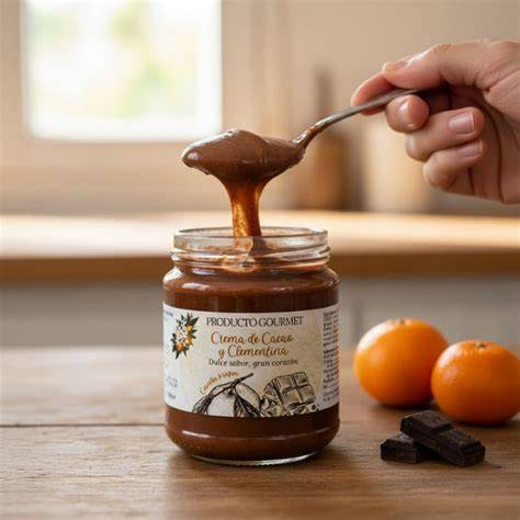 Crema de cacao y naranja casera