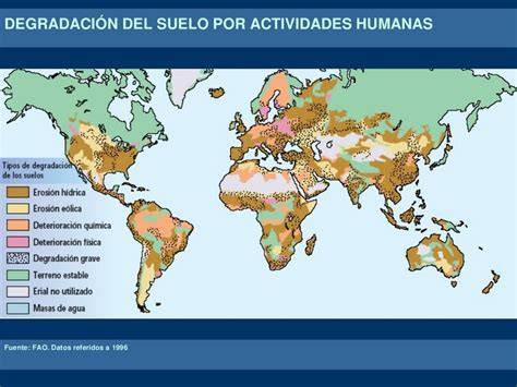 Mapa global de la degradación del suelo