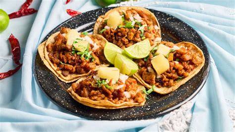 Plato de comida mexicana sin gluten, tacos
