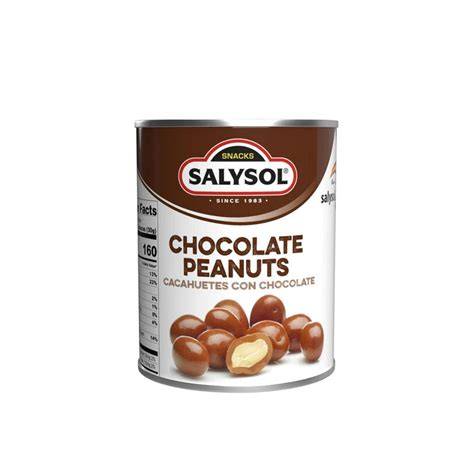 Tabla comparativa de ingredientes de cacahuetes con chocolate