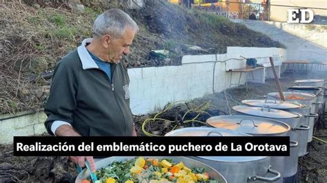 Preparación del puchero gigante en La Orotava