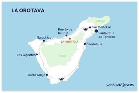 Mapa de la ubicación de La Orotava en Tenerife