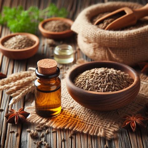 Semillas de comino tostando en aceite