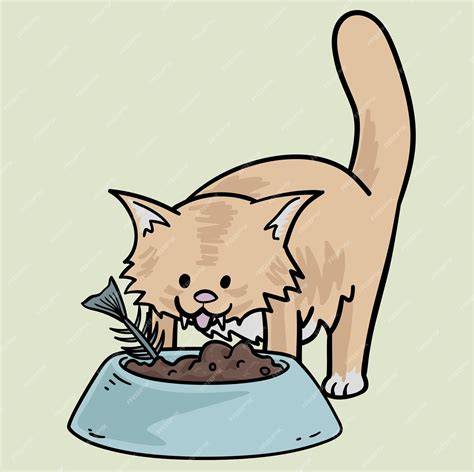 Gato comiendo pienso de salmón con un plato lleno