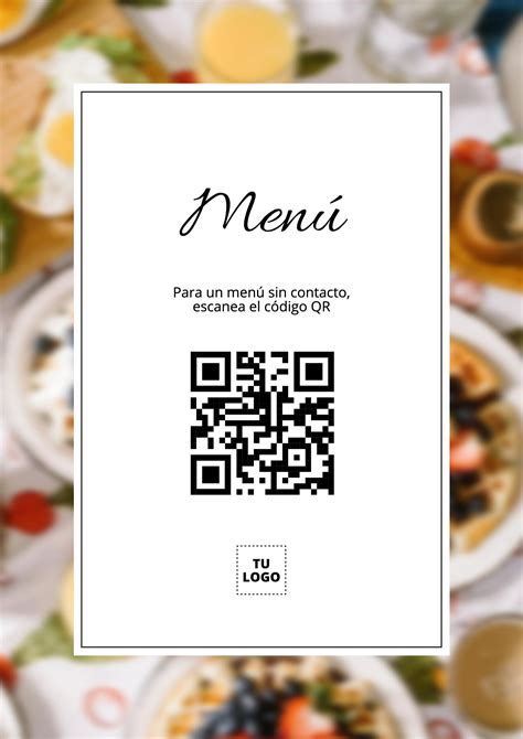 Código QR para el menú del restaurante