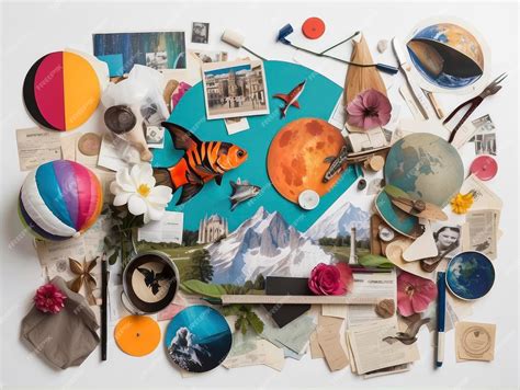 Collage de objetos cotidianos que en realidad son pasteles hiperrealistas